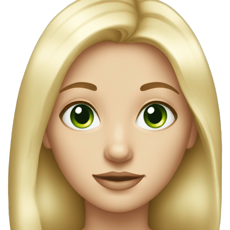 A gorgeous blonde with green eyes emoji