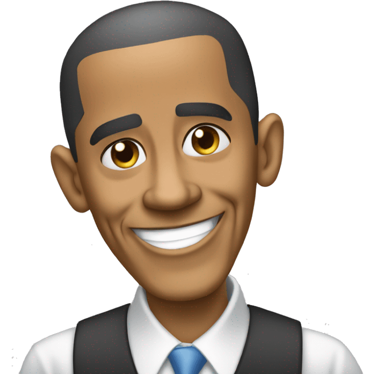 barrack obama blushing emoji