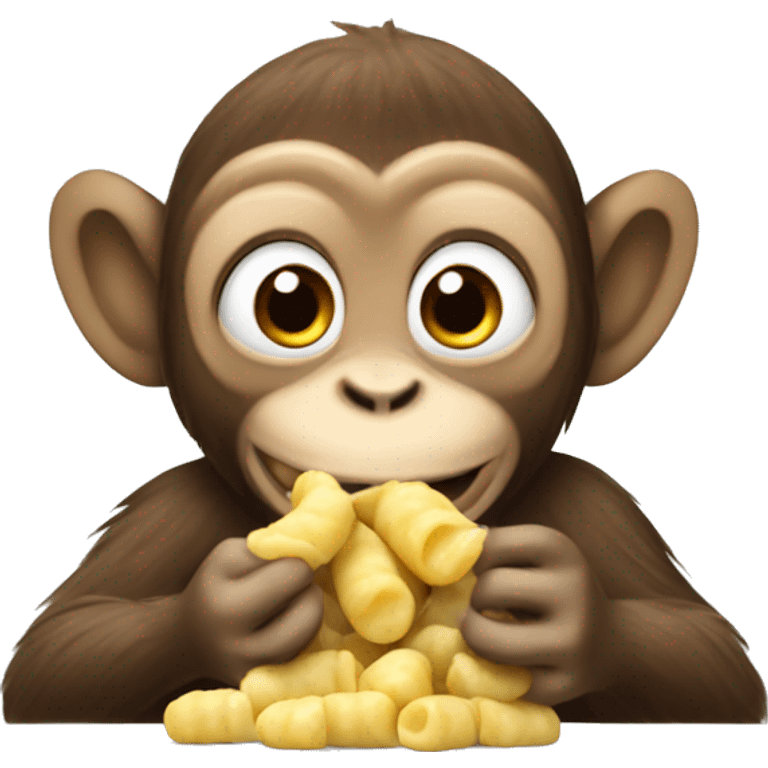 Monkey eating gnocchi  emoji