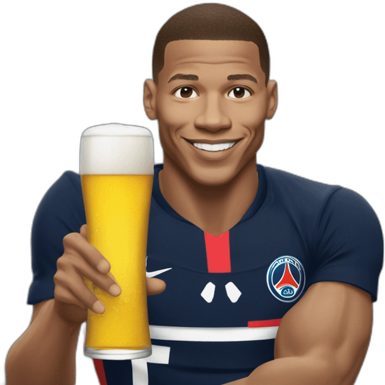 Kilian mbappé qui boit une bière 🍻 emoji