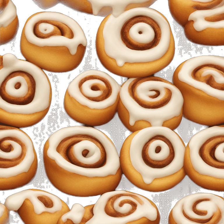 Cinnamon bun with icing  emoji