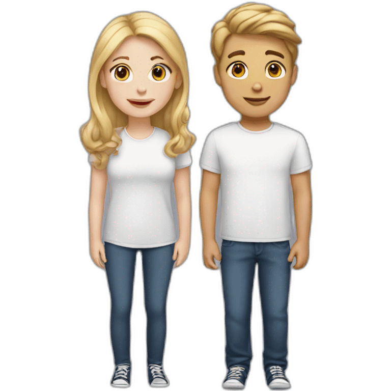 two white girls two white boys emoji