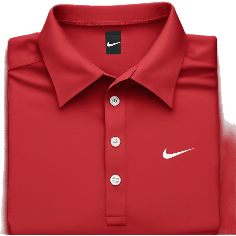 Tiger Woods solid red Nike shirt emoji