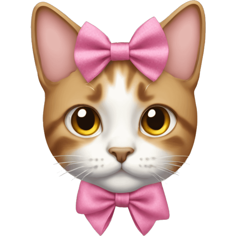 Cat wearing bows in hair emoji