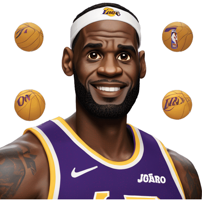 Lebron James in a laker jersey emoji