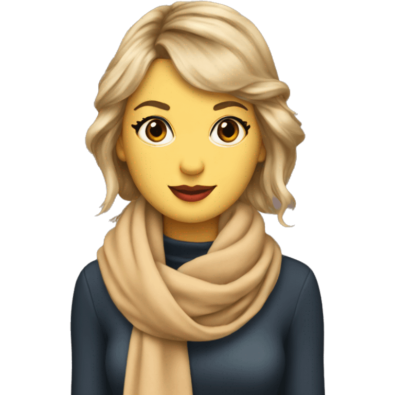 Taylor swift wearing a scarf emoji