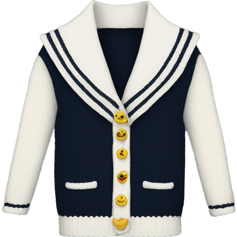 sailor collar cardigan  emoji