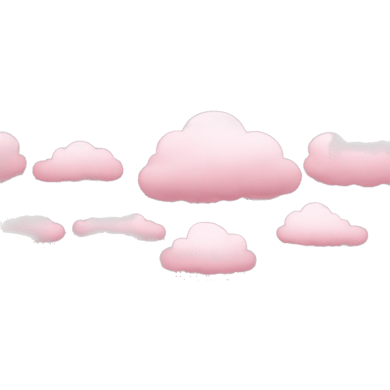 Pastel pink clouds emoji