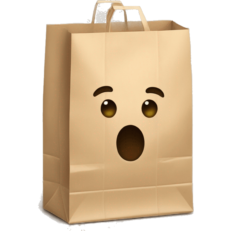 A paper grocery bag emoji