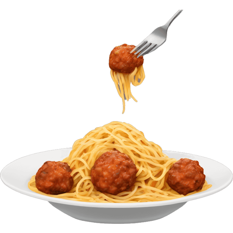 Spaghetti with meatballs emoji