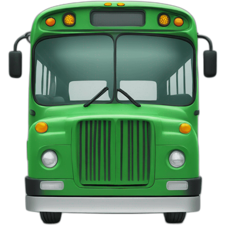 bus front green emoji