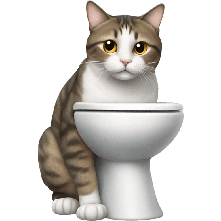 Cat sitting on a toilet emoji