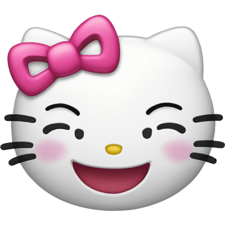 Hello kitty laughing  emoji