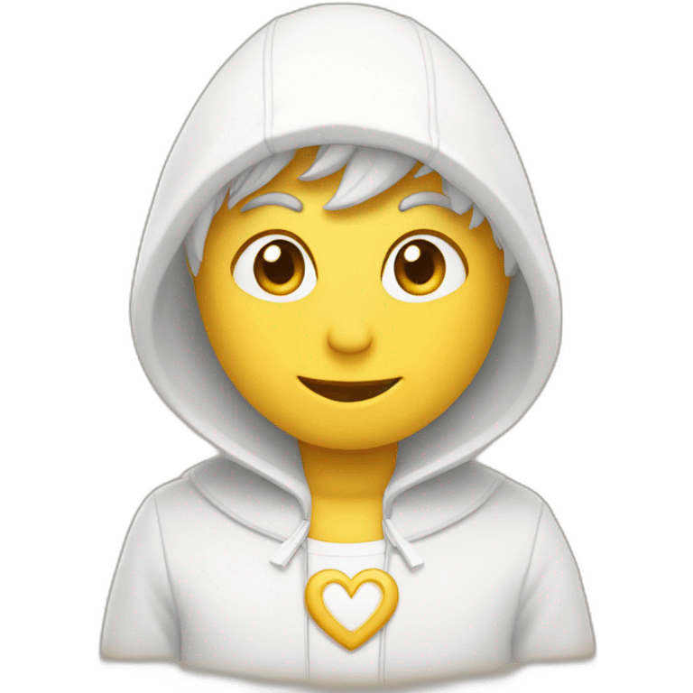 Coeur blanc avec des ailles emoji