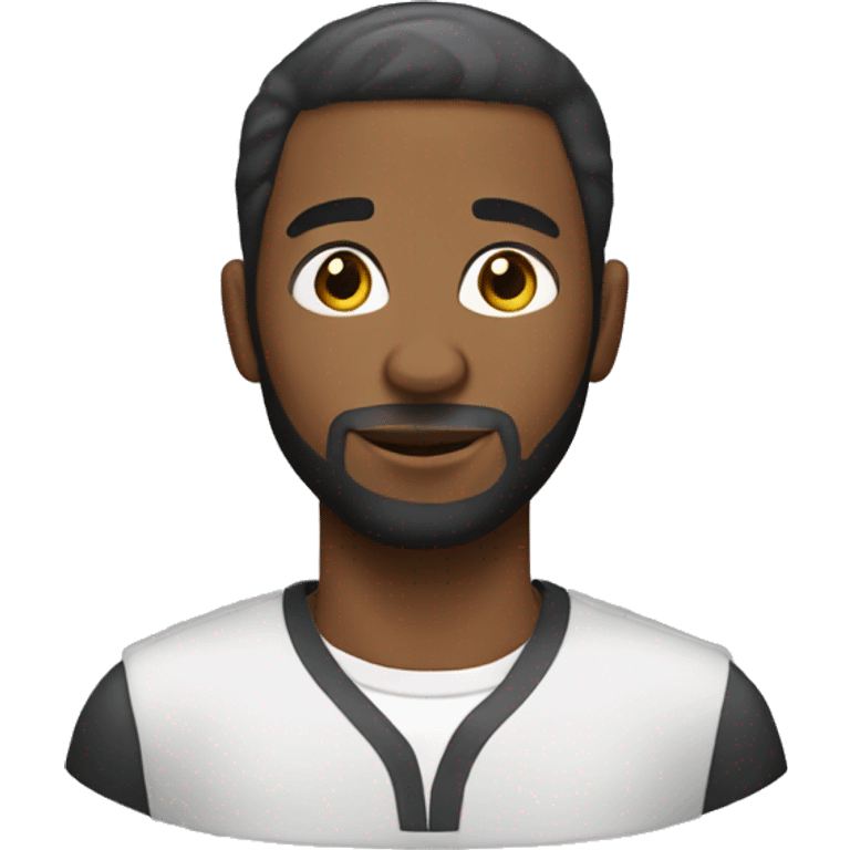 African American man with short hair and beard emoji