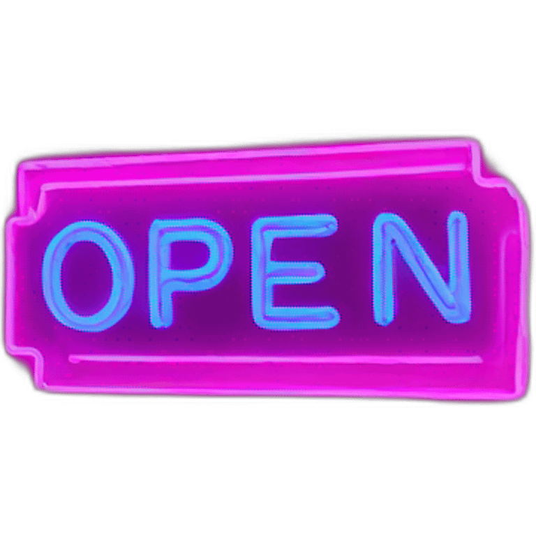 open sign neon emoji