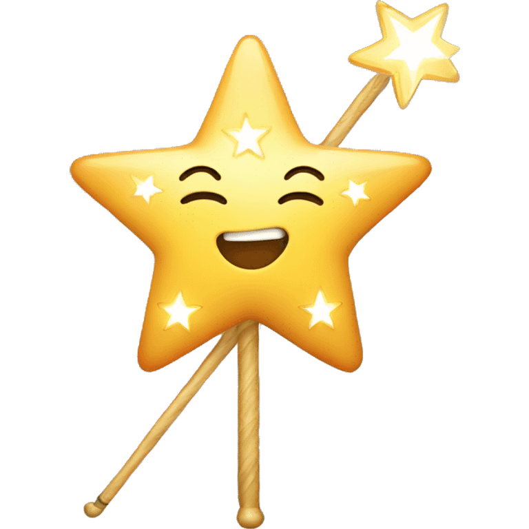 smiling star with magic wand  emoji