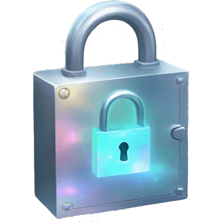 Holographic lock emoji