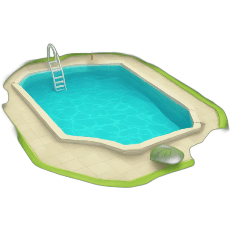 Piscine sur tortue emoji