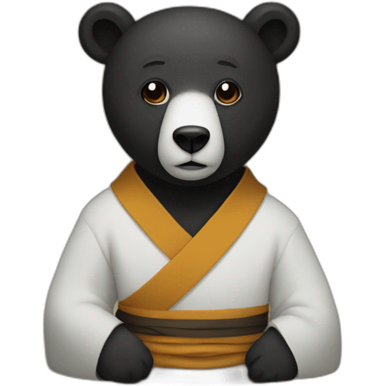 bear as black monk emoji