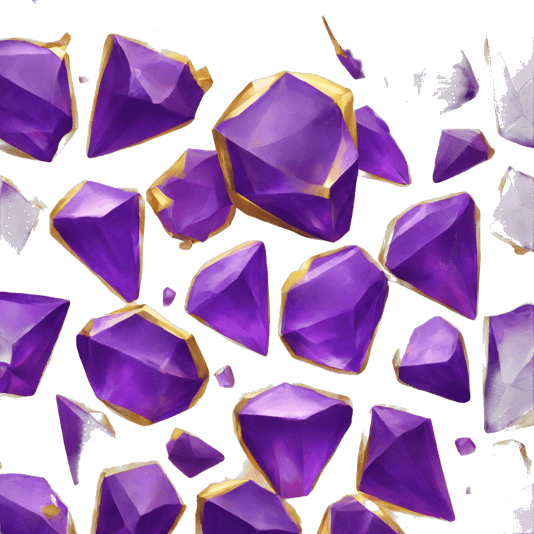 purple and gold gem cluster emoji