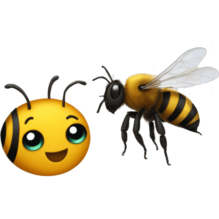 Bee and spider  emoji