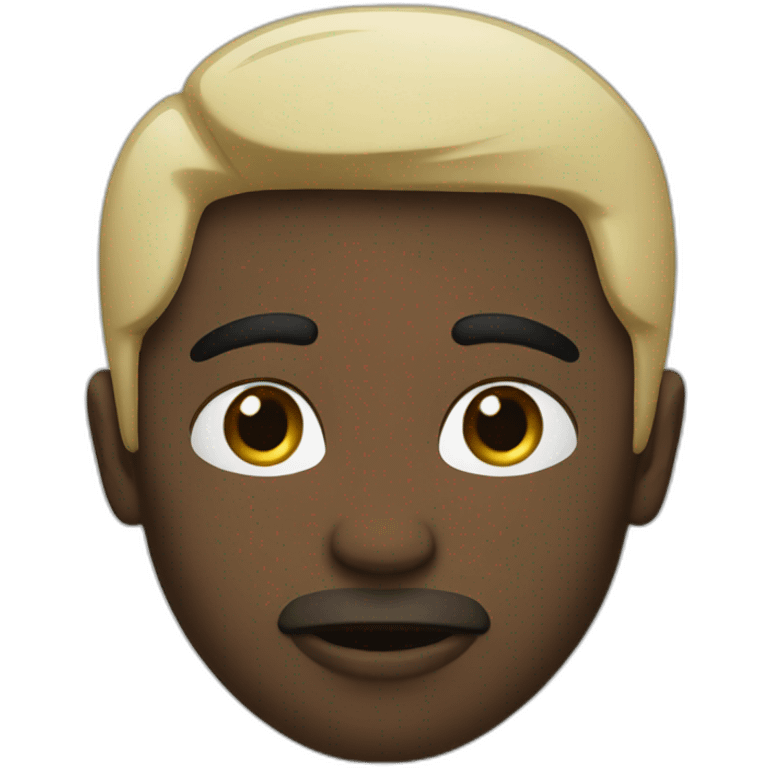 White and black men kiss emoji