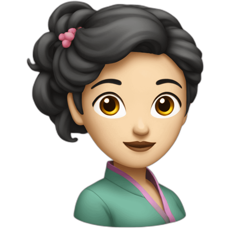 femme chinoise qui dit Lóba emoji