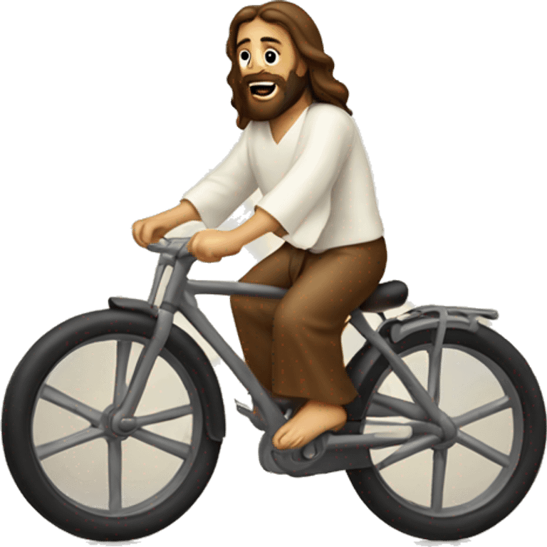 Jesus on a bike emoji