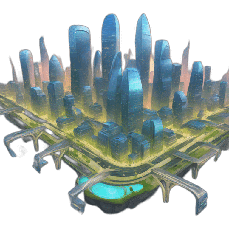 Futuristic city emoji