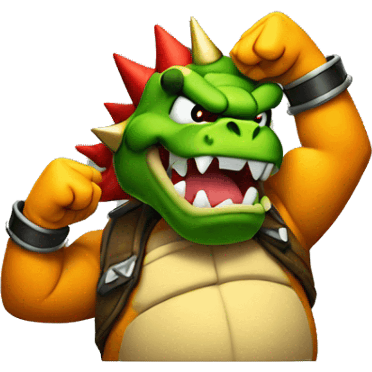 bowser dabbing emoji