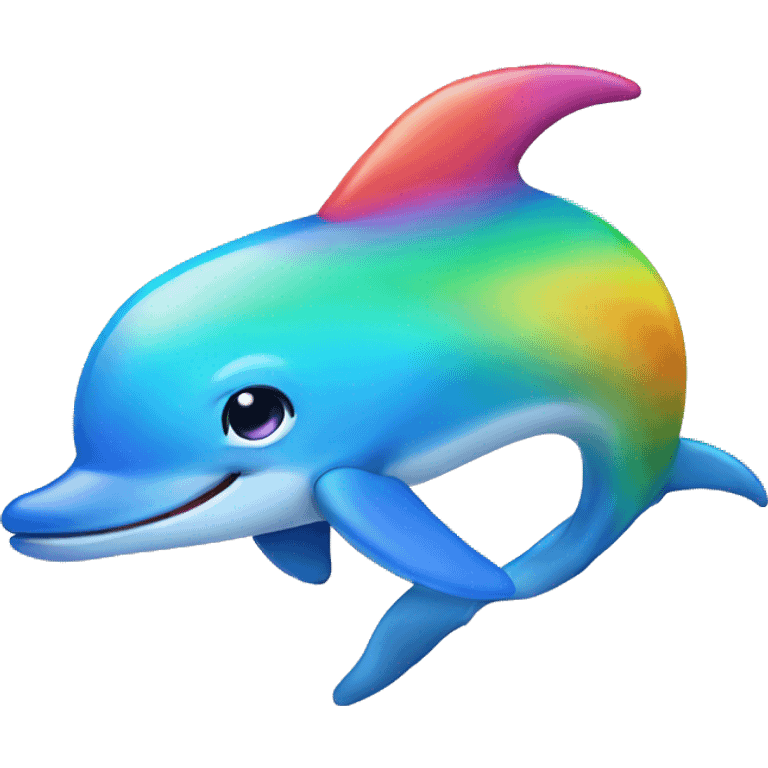 rainbow dolphin emoji