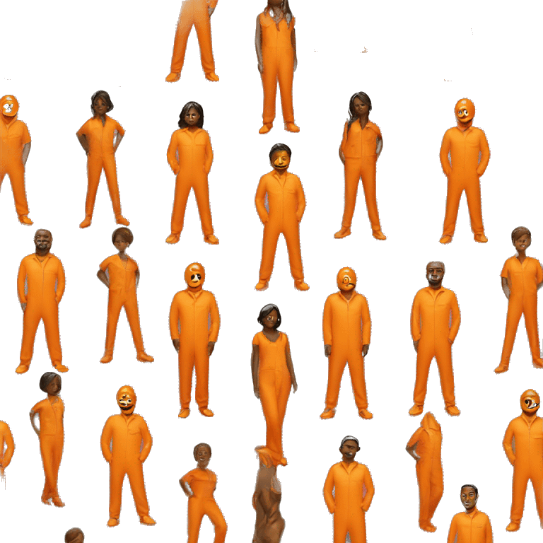 orange jumpsuit with no one wearing them emoji