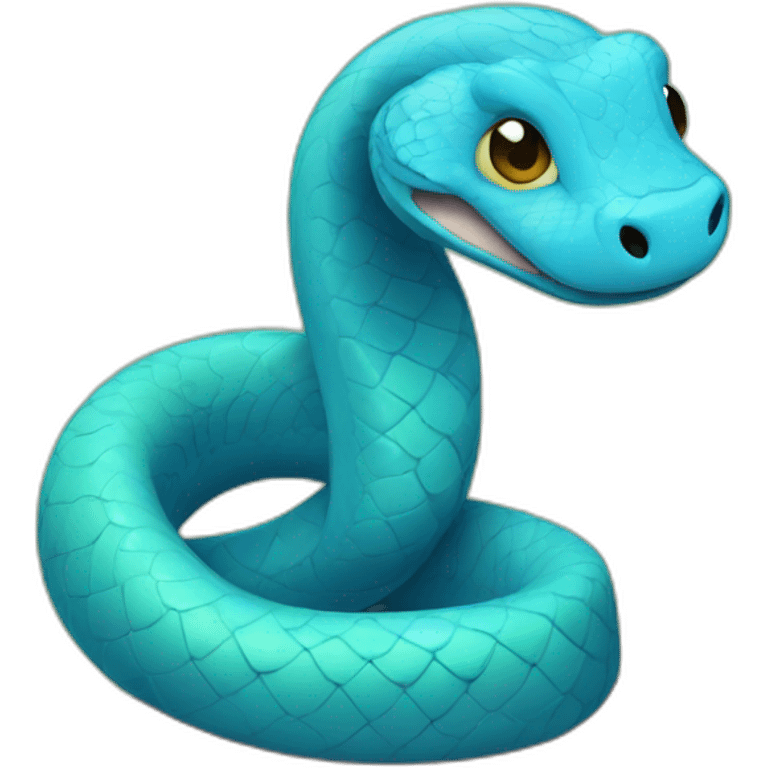 Cute Blue Snake emoji