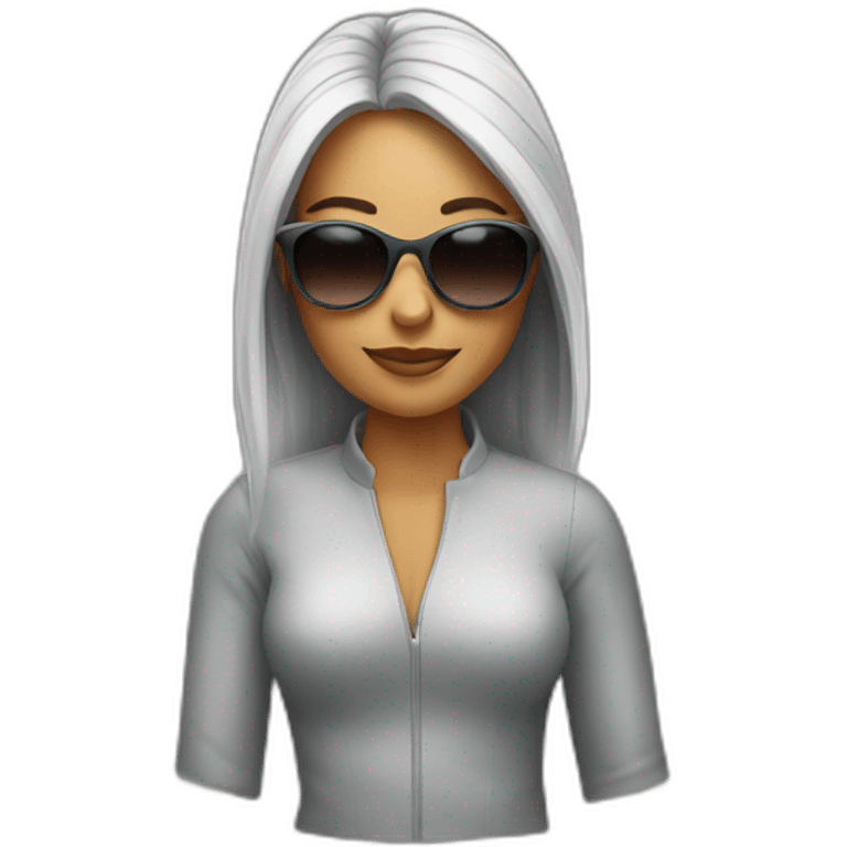 woman with sunglasses emoji