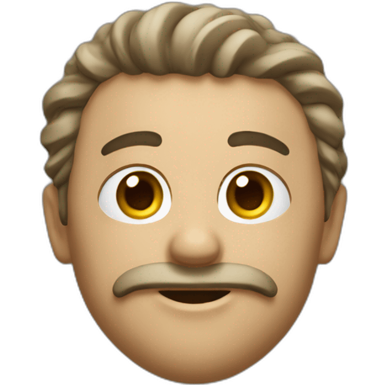 Homme avec ventouse sur la tête emoji