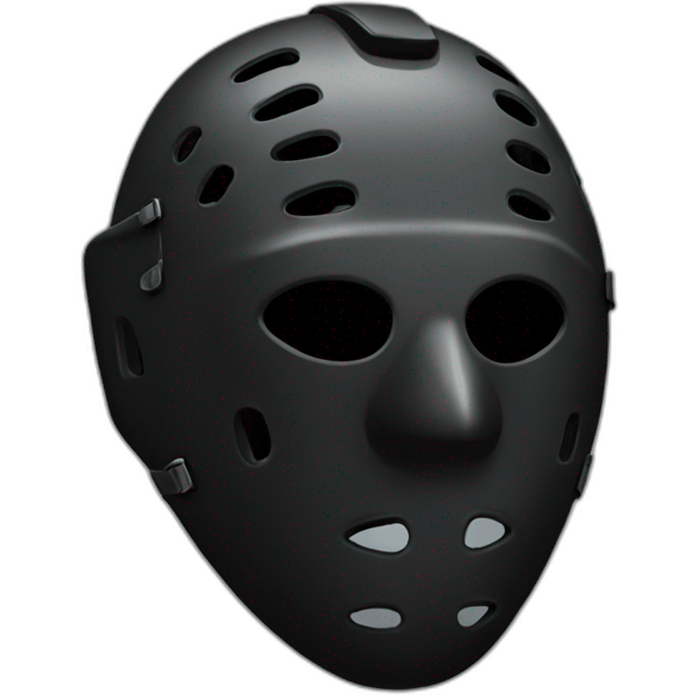 Black hockey mask not black emoji