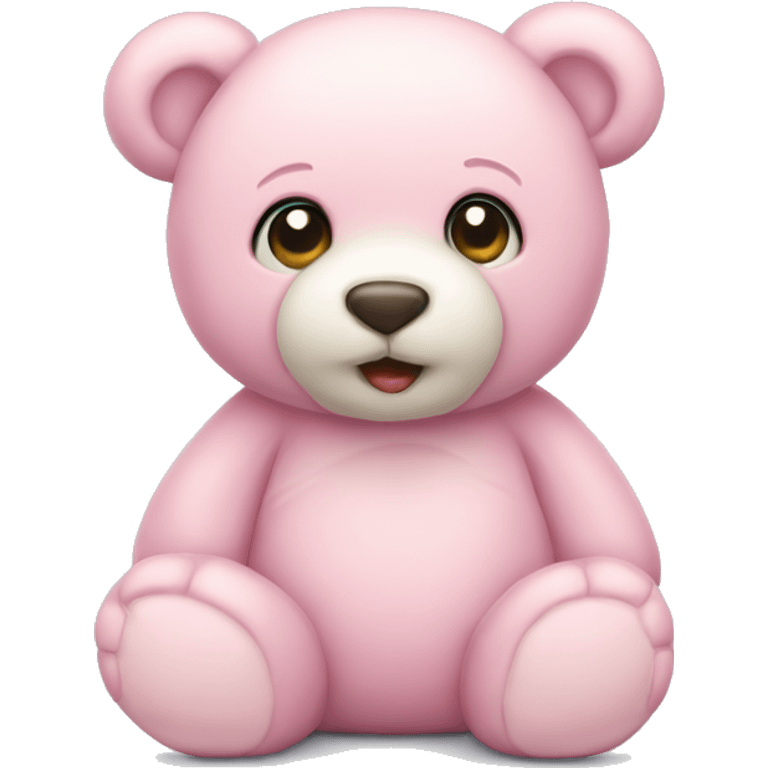 pastel pink teddy bear emoji