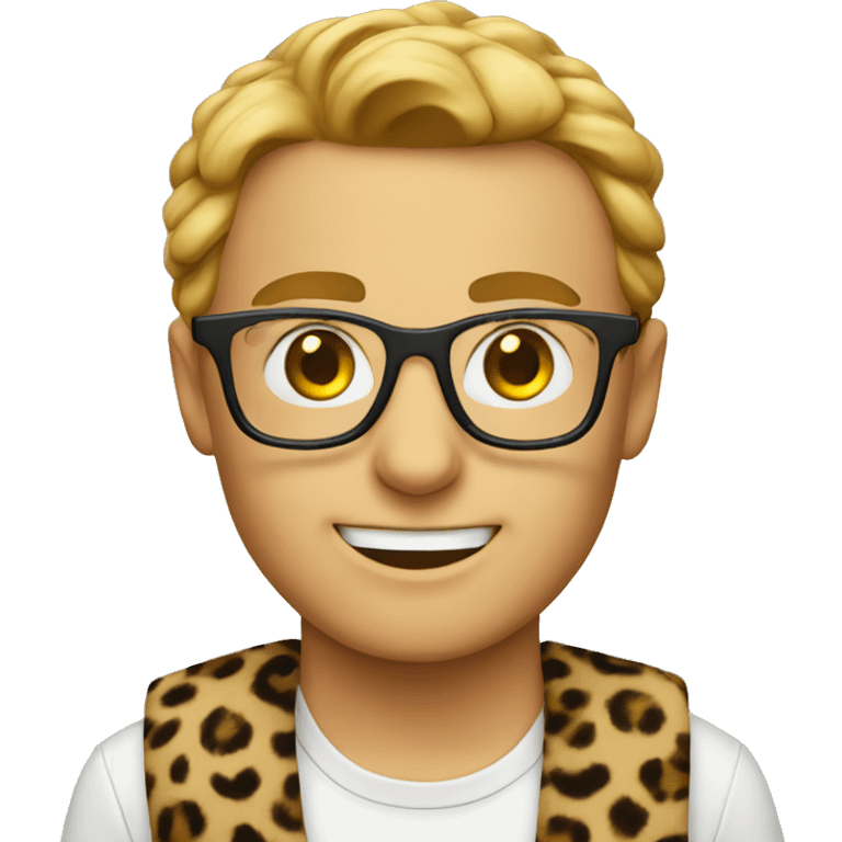 Leopard nerd emoji