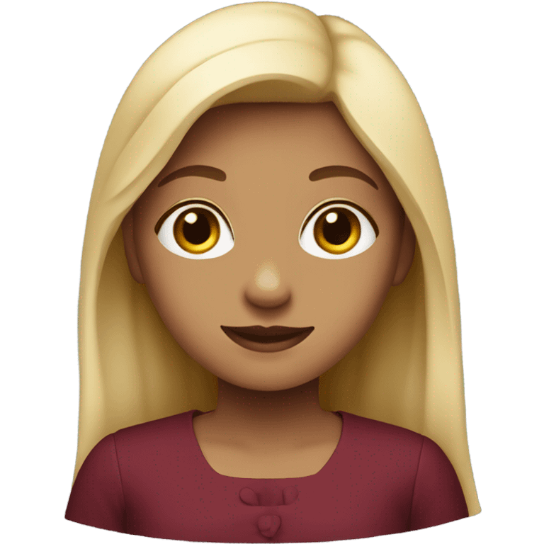 Girl dressed in maroon dress emoji