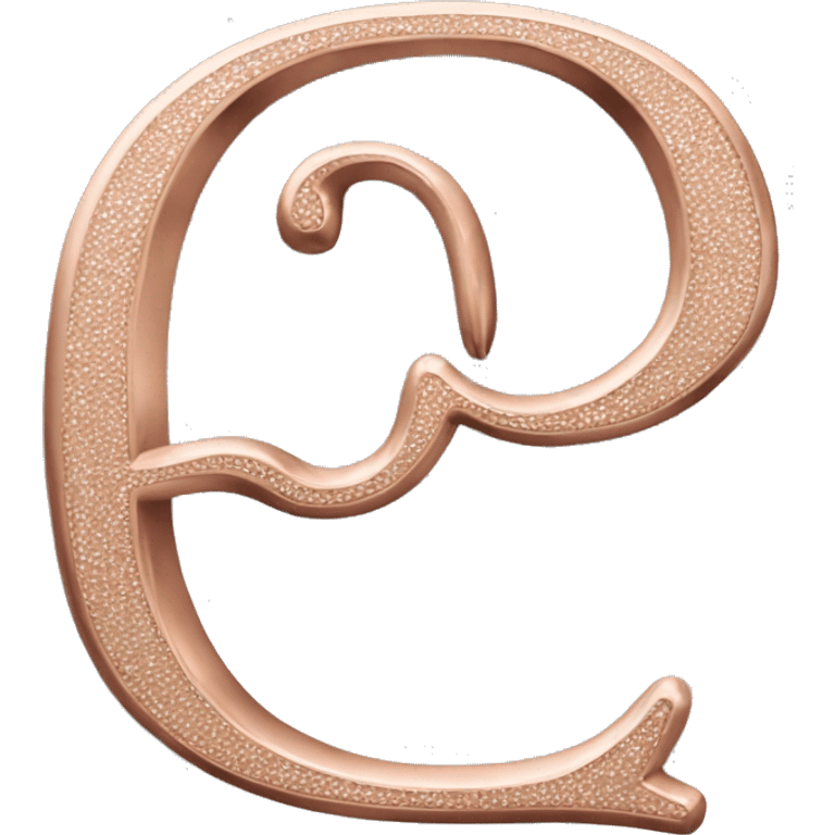 P.S. letters rose gold colour  emoji