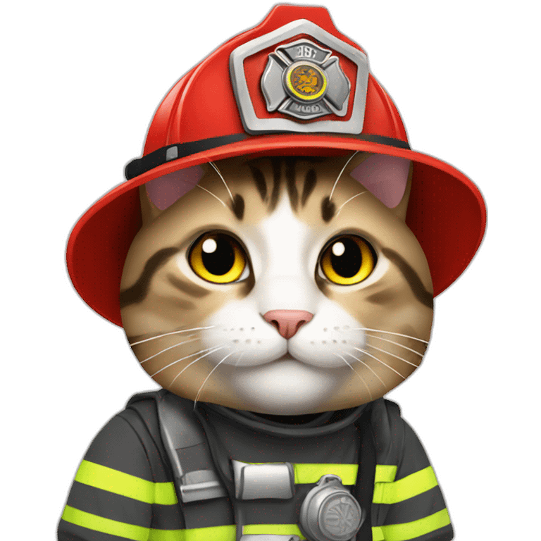 Firefighter cats emoji