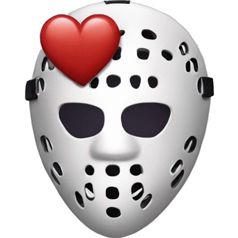 Hockey mask and heart emoji