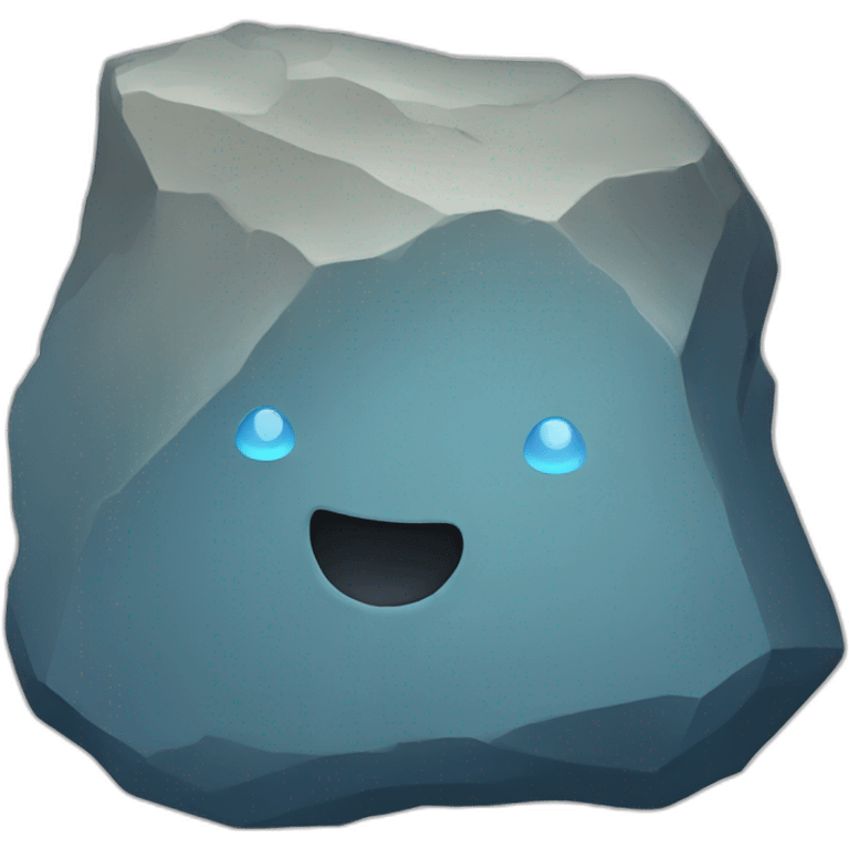 Blue rock  emoji