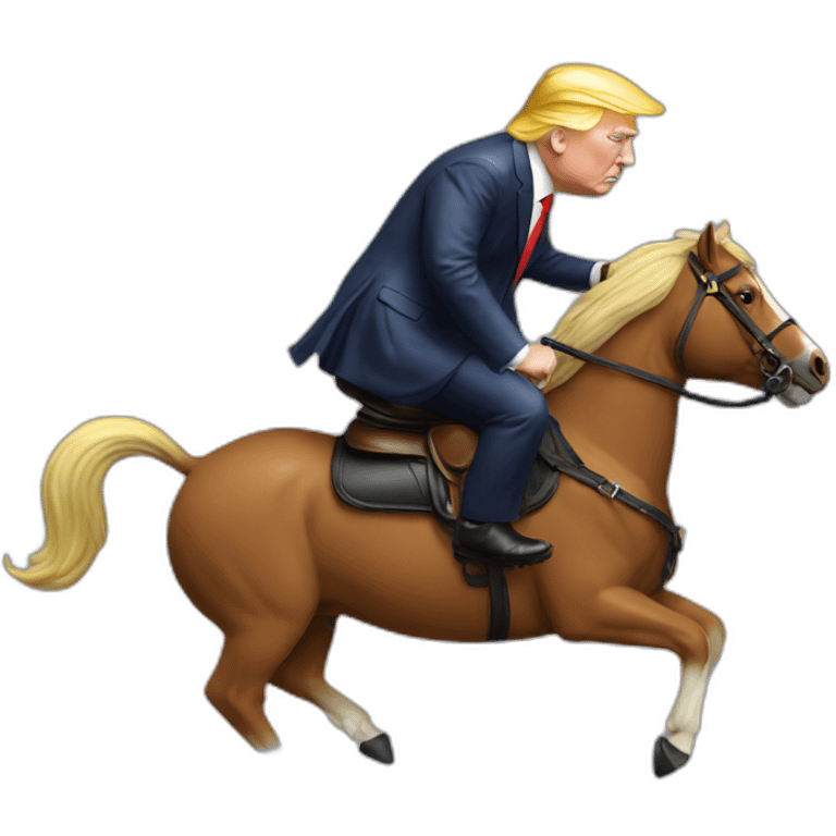 putin rides on top of trump emoji