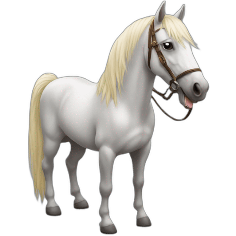 Cheval sur chat emoji