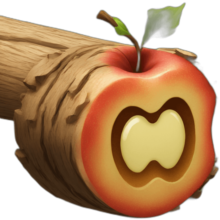 Apple log emoji