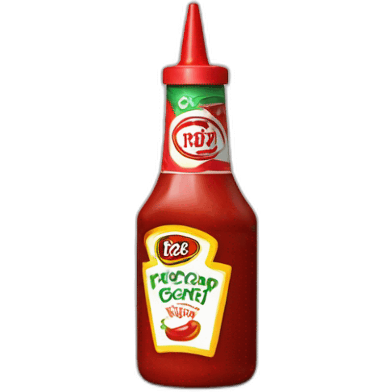 Mad bottle of ketchup emoji