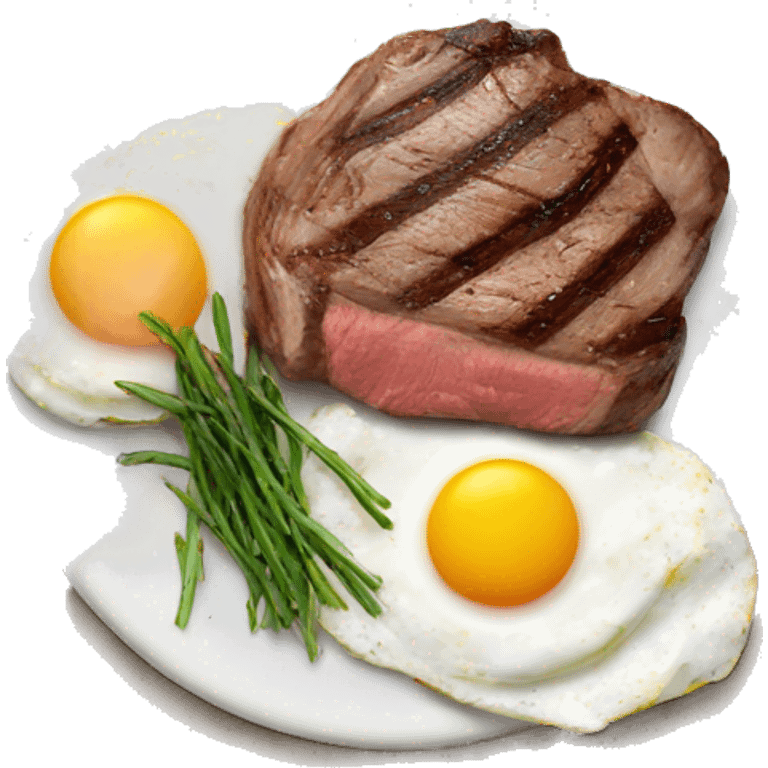 Steak and eggs emoji