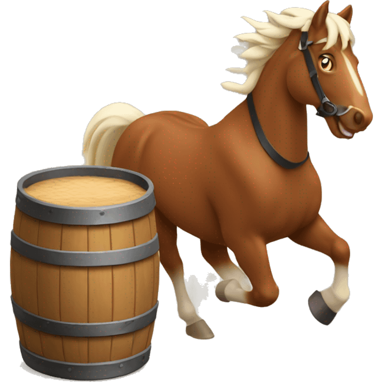 Horse running barrels  emoji